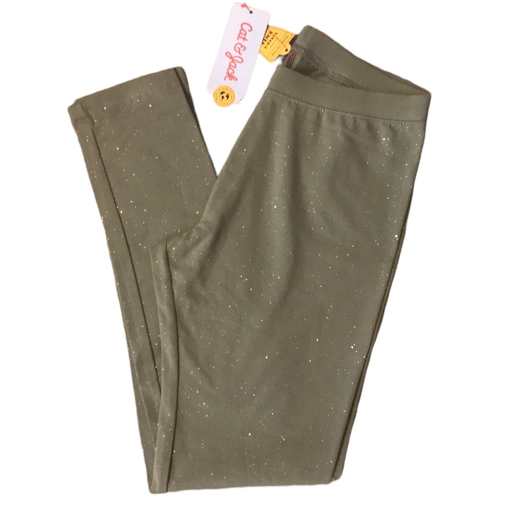 COPY - NWT! Cat & Jack green sparkle leggings
